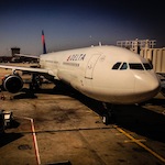 Delta Air Lines Airbus A330-200 after we landed in Atlanta